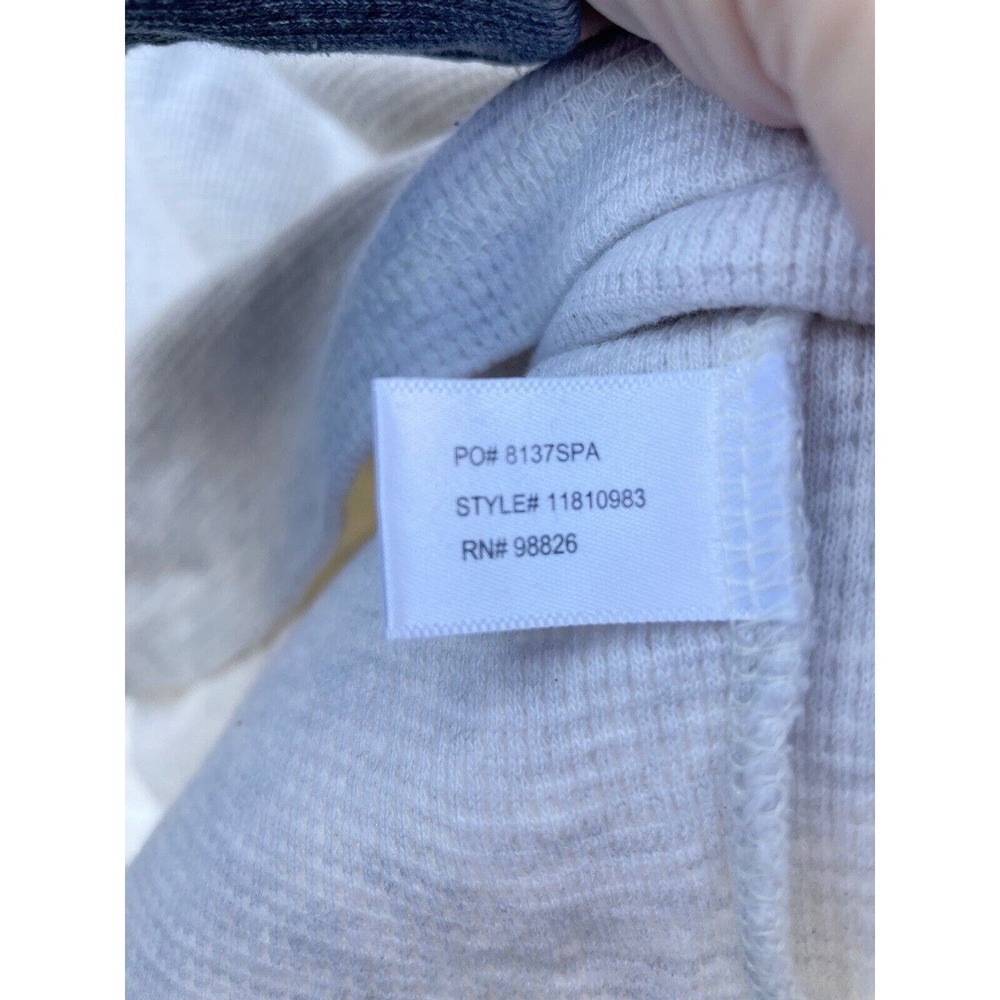 U.S. Polo Assn Thermal Shirt Crew Neck Waffle Knit Logo Linen Beige Men's sz XL - Picture 5 of 7